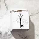 Key Monogram Favor Box Wrap Berry (Pack of 1)-Wedding Favor Stationery-Vintage Gold-JadeMoghul Inc.
