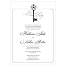 Key Monogram Invitation Berry (Pack of 1)-Invitations & Stationery Essentials-Black-JadeMoghul Inc.