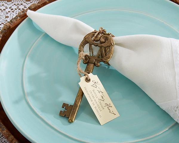 "Key to My Heart" Antique Bottle Opener-Wedding Reception Accessories-JadeMoghul Inc.