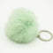 Zoeber New Artificial Rabbit Fur Ball Keychain Cute Pompom Key Ring Lovely Fluffy Fur Rabbit Ear Pendant Keychain Rings women