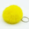 Zoeber New Artificial Rabbit Fur Ball Keychain Cute Pompom Key Ring Lovely Fluffy Fur Rabbit Ear Pendant Keychain Rings women