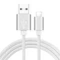 KHP Original Fast Charger 8 Pin USB Cable For iPhone 5 6 5S 5C 5SE 6S 7 7S Plus iPad 4 2 3 Air iPod 1 Meter Alloy Nylon-Silver-1m-JadeMoghul Inc.