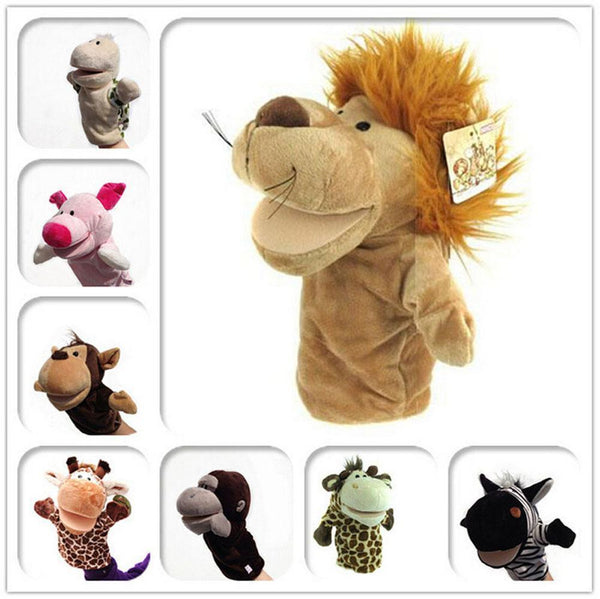 Kids Animal Hand Puppet Toys Classic Kawaii Children Hand Puppet Novelty Cute Dog Monkey Lion Muppet-Dog-JadeMoghul Inc.