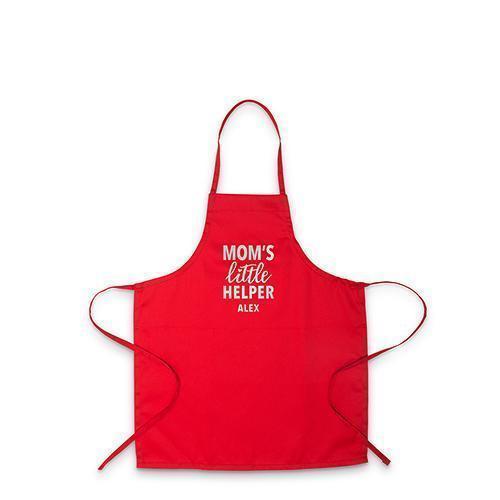 Kid's Apron - Mom's Little Helper Red (Pack of 1)-Personalized Gifts For Kids-JadeMoghul Inc.