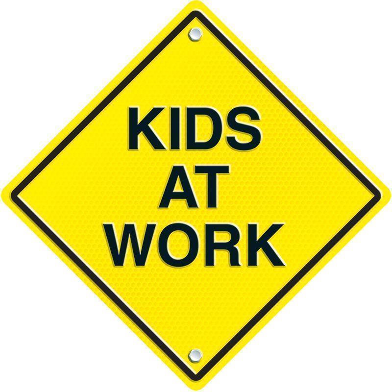 KIDS AT WORK TWO SIDED DECORATION-Learning Materials-JadeMoghul Inc.