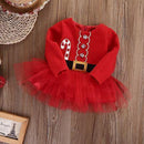 Kids Baby Girl Fleece Tops Tulle Tutu Dress Party Christmas Baby girls christmas costumes 0-2T-0-3 months-JadeMoghul Inc.