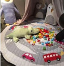 Kids Baby Play Mats Toys Storage Bag Round Carpet Rugs Large Canvas rawling Mat Carpet Portable Canvas kids Toys Sundries Pouch-Car-150cmx150cm-JadeMoghul Inc.
