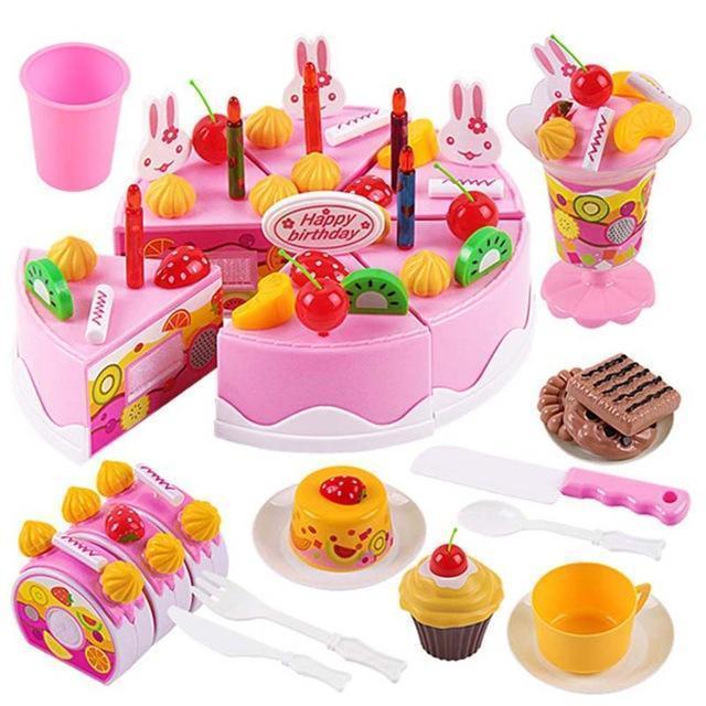 Kids Birthday Cake / dessert Food Pretend Play Toys-75PCS-JadeMoghul Inc.