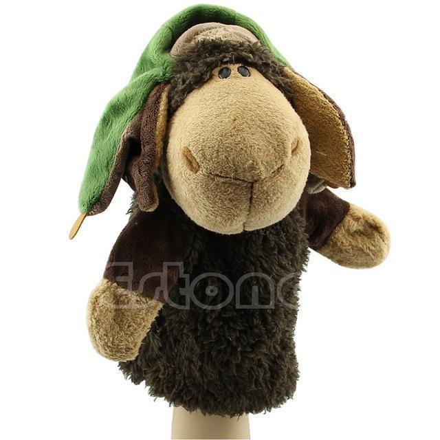 Kids Cute Plush Velour Animals Hand Puppets-Lei Feng sheep-JadeMoghul Inc.