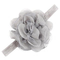 Kids Hair Accessories Girls Hair Elastic Lace Chiffon Artificial Flowers Peony Fita De Cetim Flores #2174-Gray-JadeMoghul Inc.