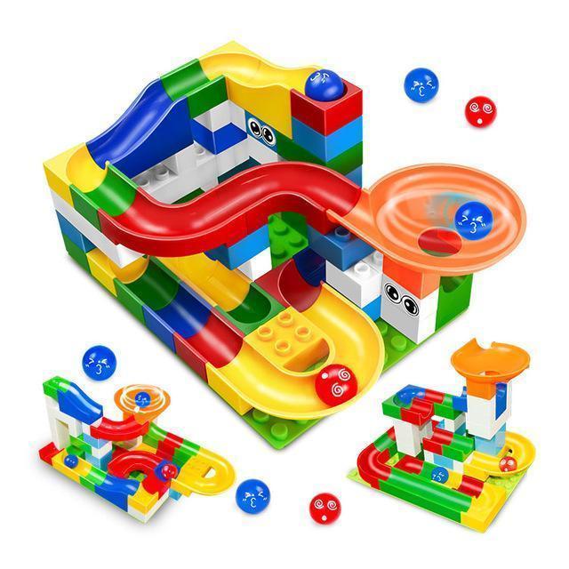 Kids Marble Race Run Maze Balls Construction Track Set-colorful-China-JadeMoghul Inc.