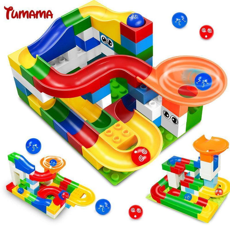 Kids Marble Race Run Maze Balls Construction Track Set-colorful-China-JadeMoghul Inc.