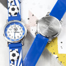 Kids Personalized Watches  Blue Football Watch