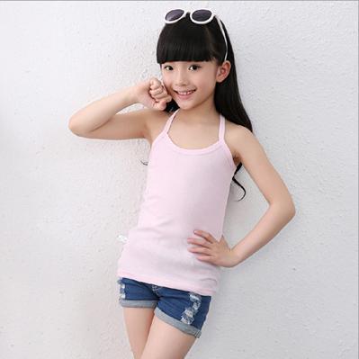 Kids Solid Candy Color 100% Cotton Children's Summer Tops Clothes Sleeveless Shirts Tanks Camisoles Vest For Children Boys Girls-Pink-2T-JadeMoghul Inc.