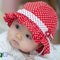 Kids Toddlers Baby Girls Sun Hat Polka Dot Flower Bucket Cap Bowknot Pearl Hat-Blue-JadeMoghul Inc.
