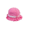 Kids Toddlers Baby Girls Sun Hat Polka Dot Flower Bucket Cap Bowknot Pearl Hat-Pink-JadeMoghul Inc.