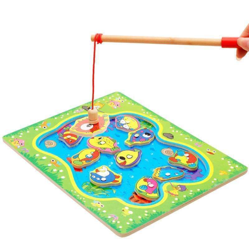 Kids Wooden Magnetic Fishing Game-1-JadeMoghul Inc.