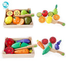 Kids Wooden Pretend Play Food Cutting Set-Fruit-JadeMoghul Inc.