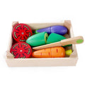 Kids Wooden Pretend Play Food Cutting Set-vegetable-JadeMoghul Inc.