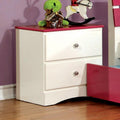 Kimmel Transitional Style Night Stand, Pink