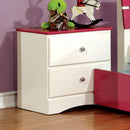 Kimmel Transitional Style Night Stand, Pink