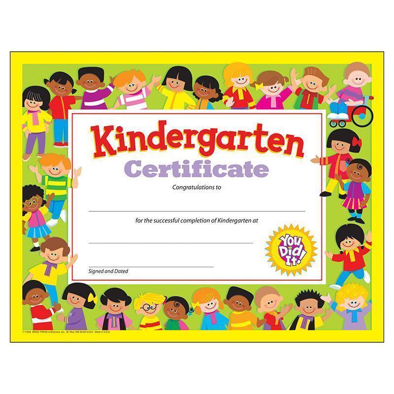 KINDERGARTEN CERTIFICATE 30/PK-Learning Materials-JadeMoghul Inc.