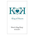 King Of Hearts Rectangular Playing Card Sticker Metallic Berry (Pack of 1)-Favor-Metallic Oasis Blue-JadeMoghul Inc.