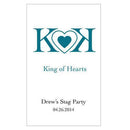 King Of Hearts Rectangular Playing Card Sticker Metallic Berry (Pack of 1)-Favor-Sticker Metallic Silver-JadeMoghul Inc.