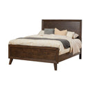 King Panel Bed In Rubberwood Brown-Panel Beds-Brown-Rubberwood Solids With Poplar Veneer-JadeMoghul Inc.