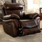 Kinsley Transitional Recliner, Brown Finish-Recliner Chairs-Brown-Leather-JadeMoghul Inc.