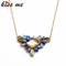 KISS ME Exquisite Rhinestone Pendant Necklace 2016 Wholesale Newest Fashion Thin Chain Collar Necklace Jewelry--JadeMoghul Inc.