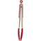 Red Silicone 12" Tongs