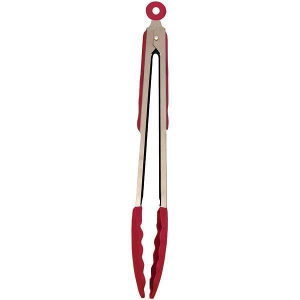 Red Silicone 12" Tongs