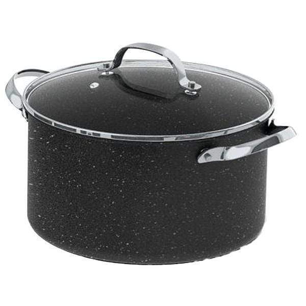 THE ROCK(TM) by Starfrit(R) 6-Quart Stockpot/Casserole with Glass Lid & Stainless Steel Handles