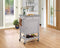 Kitchen Cart With Stainless Steel Top, Gray