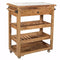 Kitchen Islands and Kitchen Carts Spacious and Sturdy Kitchen Island With Marble Top, Brown Benzara