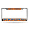 Porsche License Plate Frame Knicks Laser Chrome Frame Orange Background With Royal Letters
