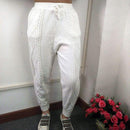Knitted Cable Design Warm Pants-White-One Size-JadeMoghul Inc.