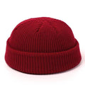 Knitted Hats for Women Skullcap Men Beanie Hat Winter Retro Brimless Baggy Melon Cap Cuff Docker Fisherman Beanies Hats For Men AExp