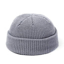 Knitted Hats for Women Skullcap Men Beanie Hat Winter Retro Brimless Baggy Melon Cap Cuff Docker Fisherman Beanies Hats For Men AExp