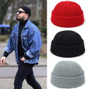 Knitted Hats for Women Skullcap Men Beanie Hat Winter Retro Brimless Baggy Melon Cap Cuff Docker Fisherman Beanies Hats For Men AExp