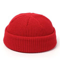 Knitted Hats for Women Skullcap Men Beanie Hat Winter Retro Brimless Baggy Melon Cap Cuff Docker Fisherman Beanies Hats For Men AExp