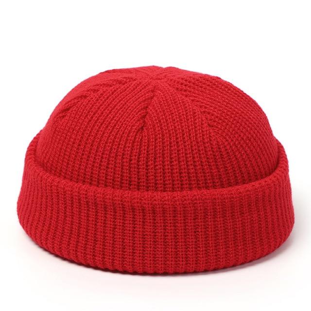 Knitted Hats for Women Skullcap Men Beanie Hat Winter Retro Brimless Baggy Melon Cap Cuff Docker Fisherman Beanies Hats For Men AExp
