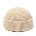 Knitted Hats for Women Skullcap Men Beanie Hat Winter Retro Brimless Baggy Melon Cap Cuff Docker Fisherman Beanies Hats For Men AExp
