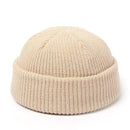 Knitted Hats for Women Skullcap Men Beanie Hat Winter Retro Brimless Baggy Melon Cap Cuff Docker Fisherman Beanies Hats For Men AExp