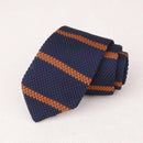 Knitted Ties / Striped Woven Skinny Ties-ZZJ015-JadeMoghul Inc.