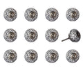 Knobs Door Knobs - 1.5" x 1.5" x 1.5" Black, Gray and Silver - Knobs 12-Pack HomeRoots
