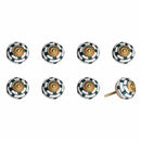 Knobs Door Knobs - 1.5" x 1.5" x 1.5" Green, White And Gold - Knobs 8-Pack HomeRoots