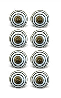 Knobs Door Knobs - 1.5" x 1.5" x 1.5" Hues Of Bronze, White And Black - Knobs 8-Pack HomeRoots