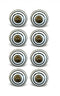 Knobs Door Knobs - 1.5" x 1.5" x 1.5" Hues Of Bronze, White And Black - Knobs 8-Pack HomeRoots